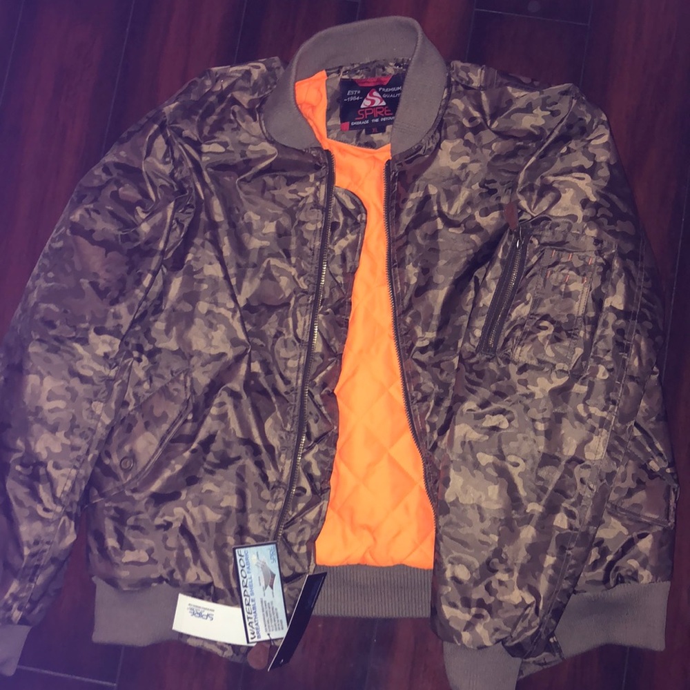 SPIRE north face WATERPROOF CAMO BOMBER JACKET
